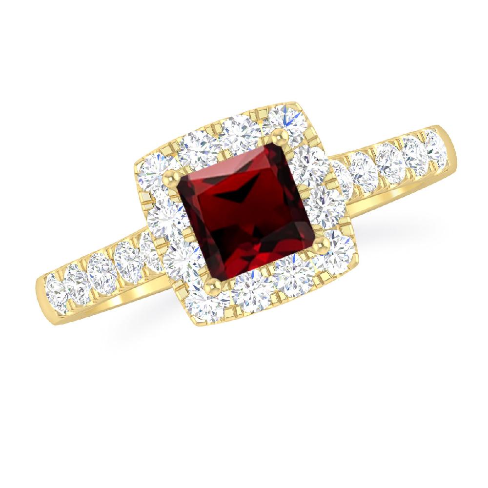 Yellow Gold - Garnet