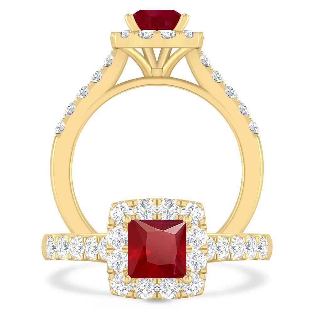 Yellow Gold - Ruby