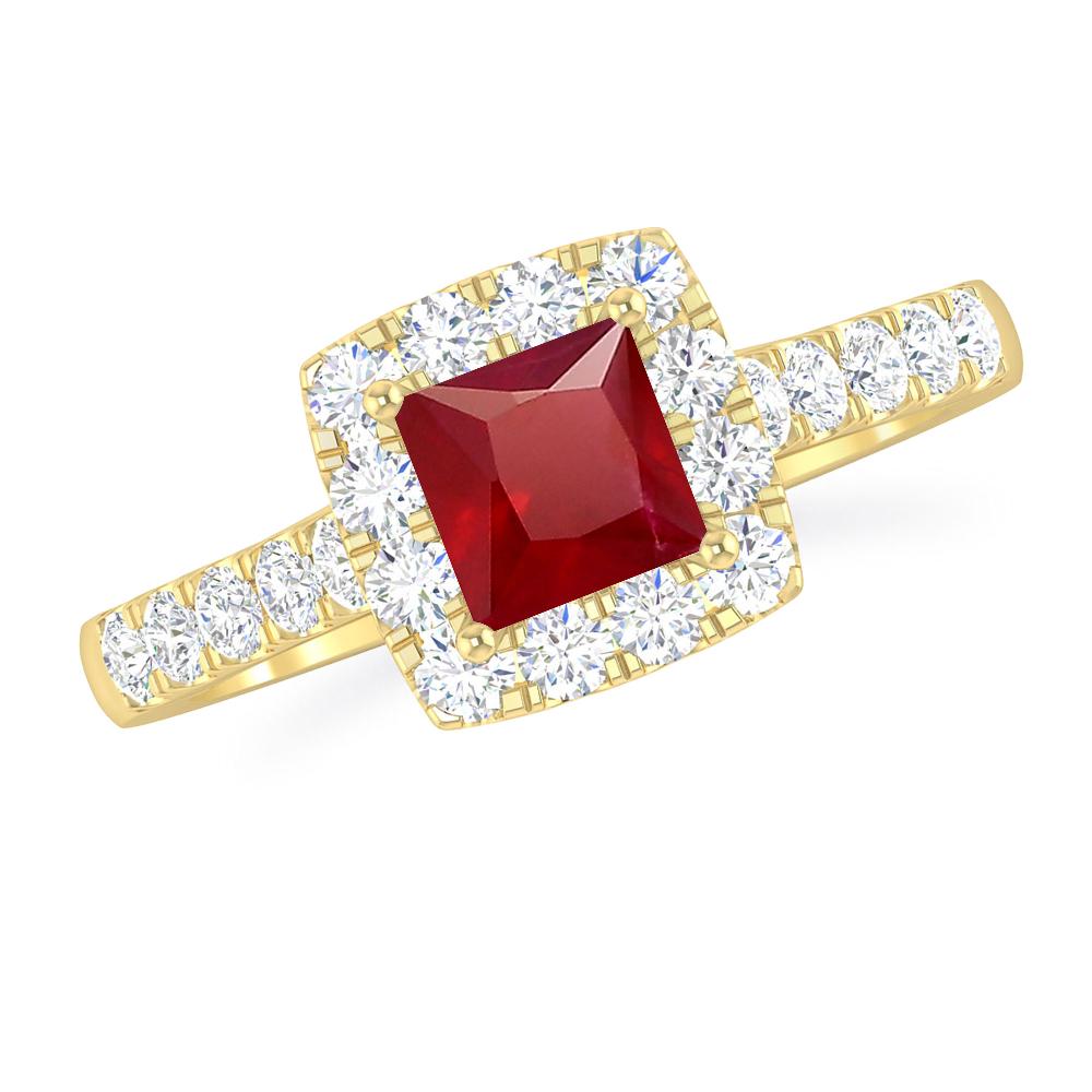 Yellow Gold - Ruby