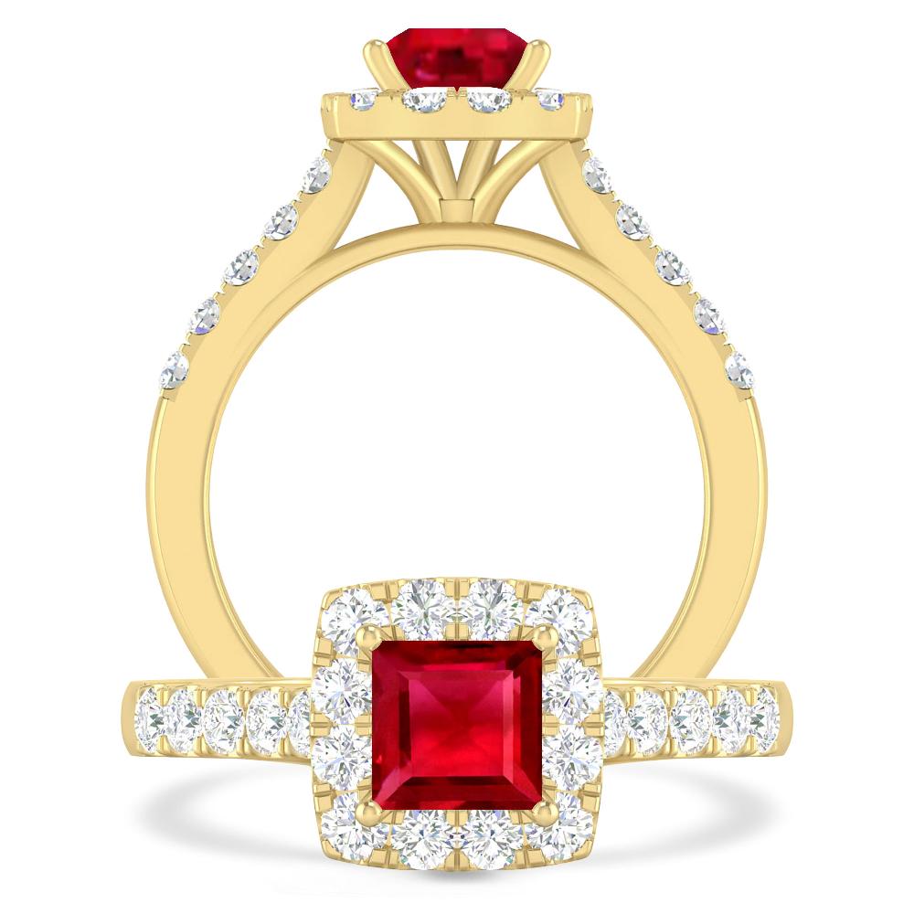 Yellow Gold - Ruby