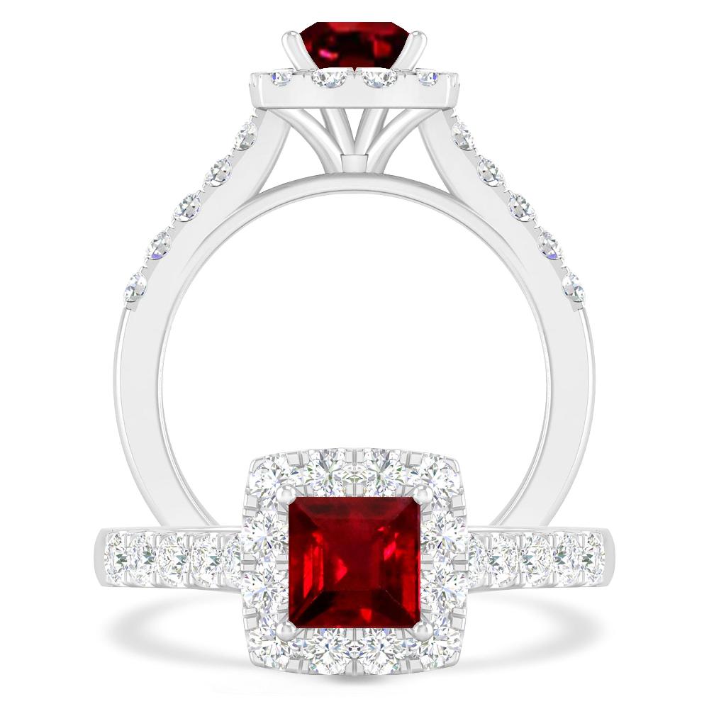 White Gold - Ruby