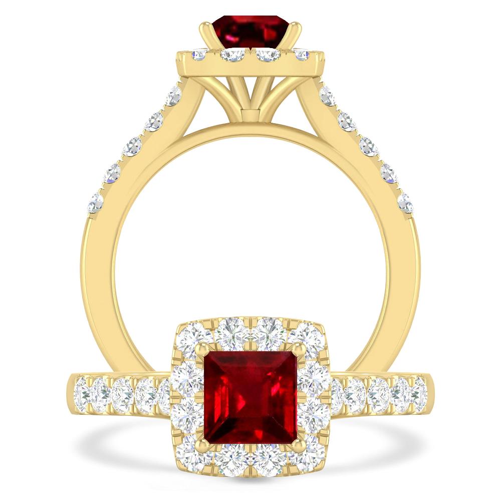 Yellow Gold - Ruby