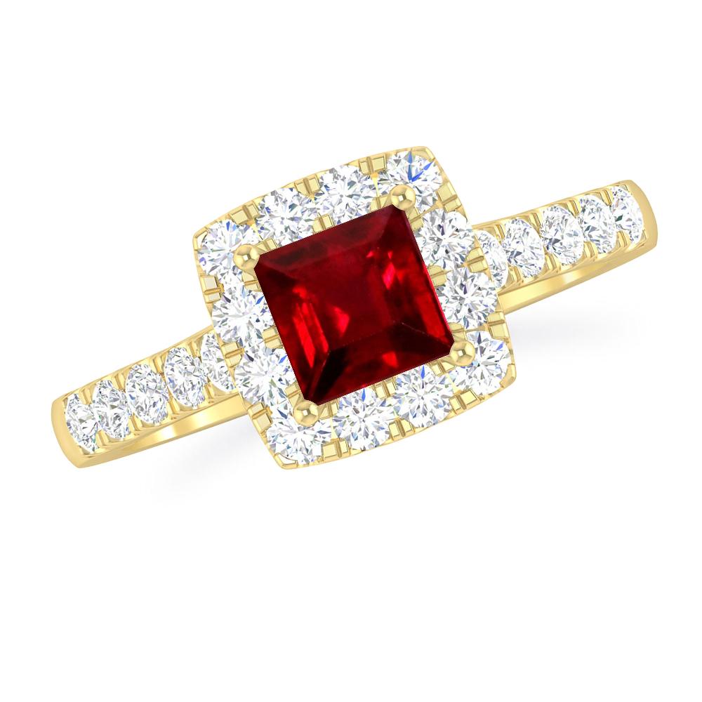 Yellow Gold - Ruby