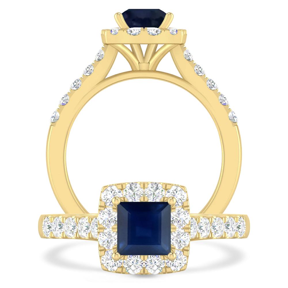 Yellow Gold - Sapphire