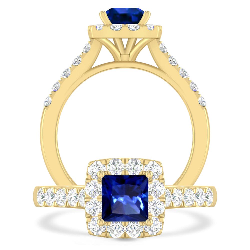 Yellow Gold - Sapphire