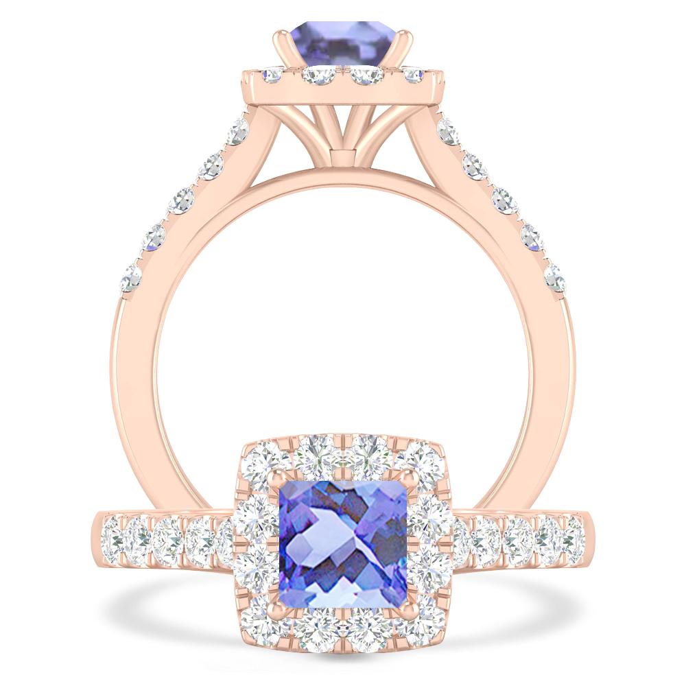 Rose Gold - Tanzanite