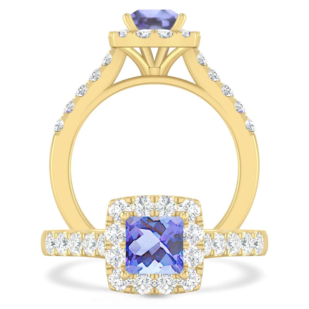 Yellow Gold - Tanzanite