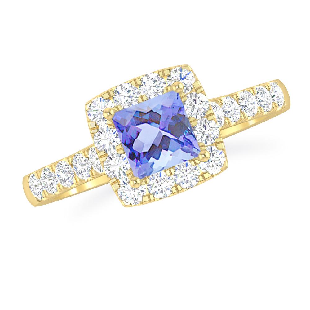 Yellow Gold - Tanzanite