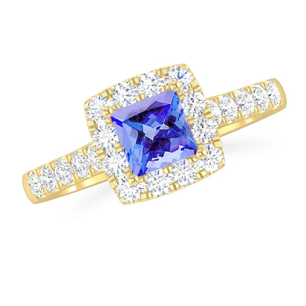 Yellow Gold - Tanzanite