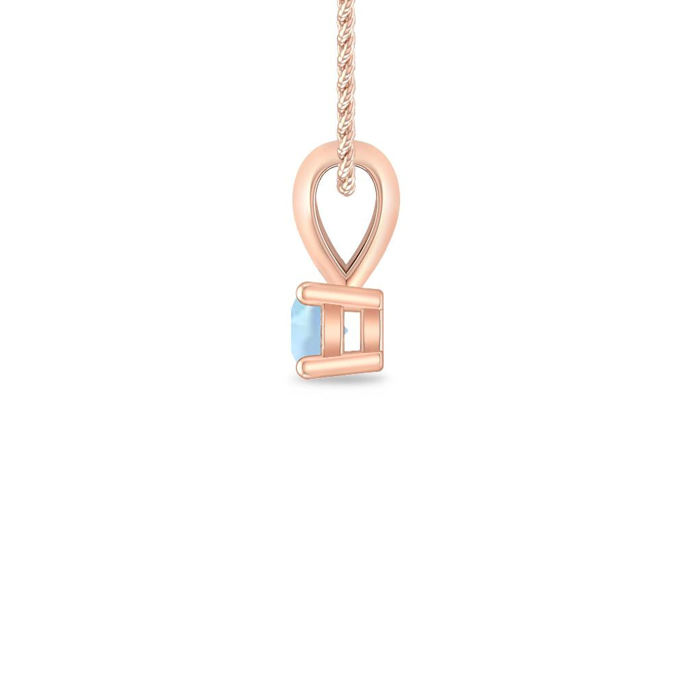 Rose Gold - Aquamarine