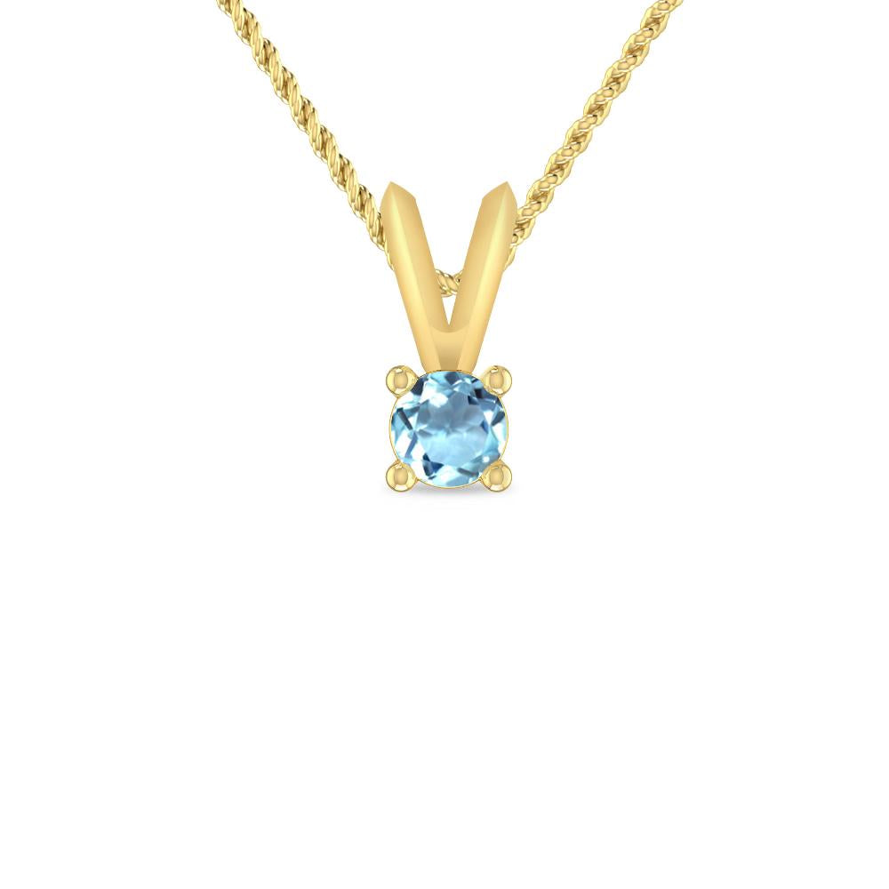 Yellow Gold - Aquamarine