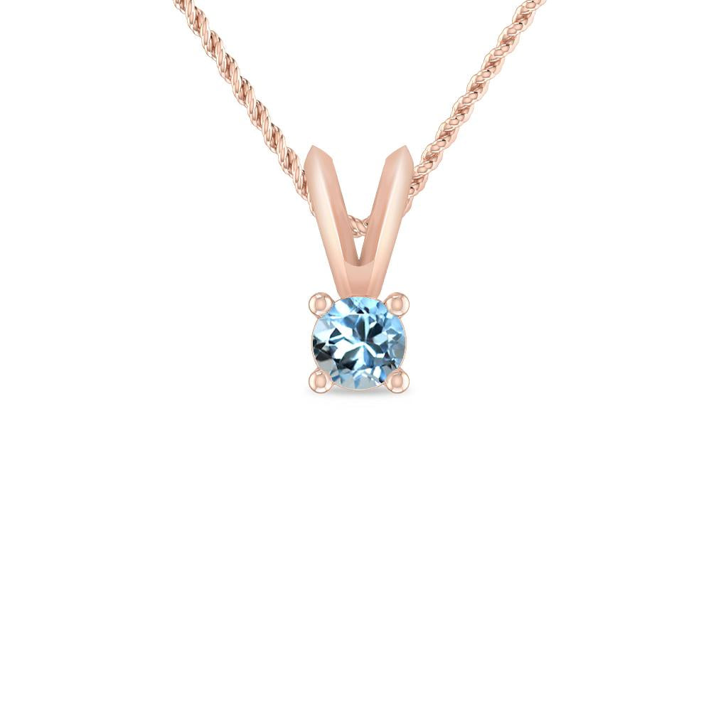 Rose Gold - Aquamarine