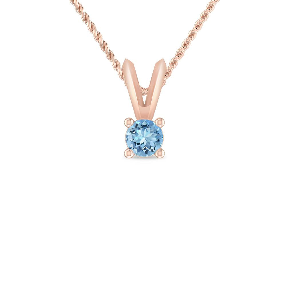 Rose Gold - Aquamarine