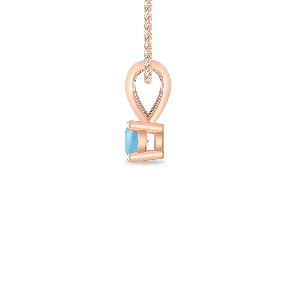 Rose Gold - Aquamarine