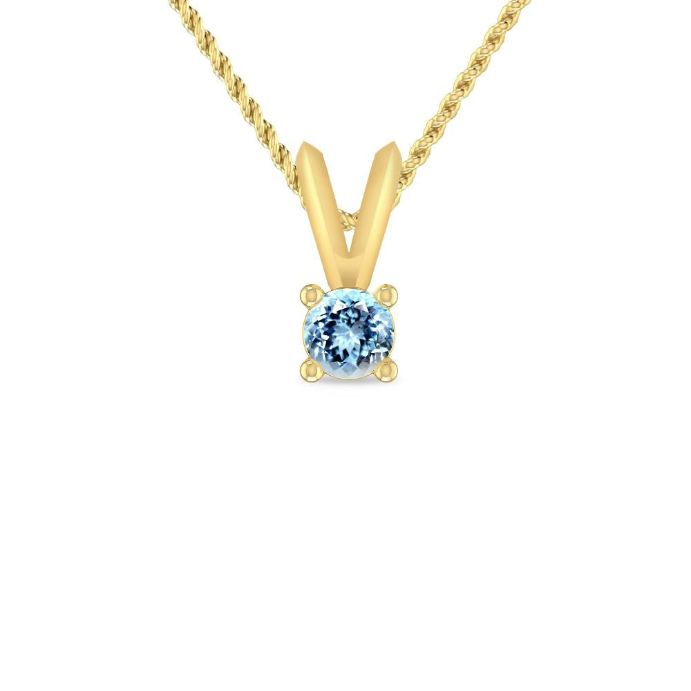 Yellow Gold - Aquamarine