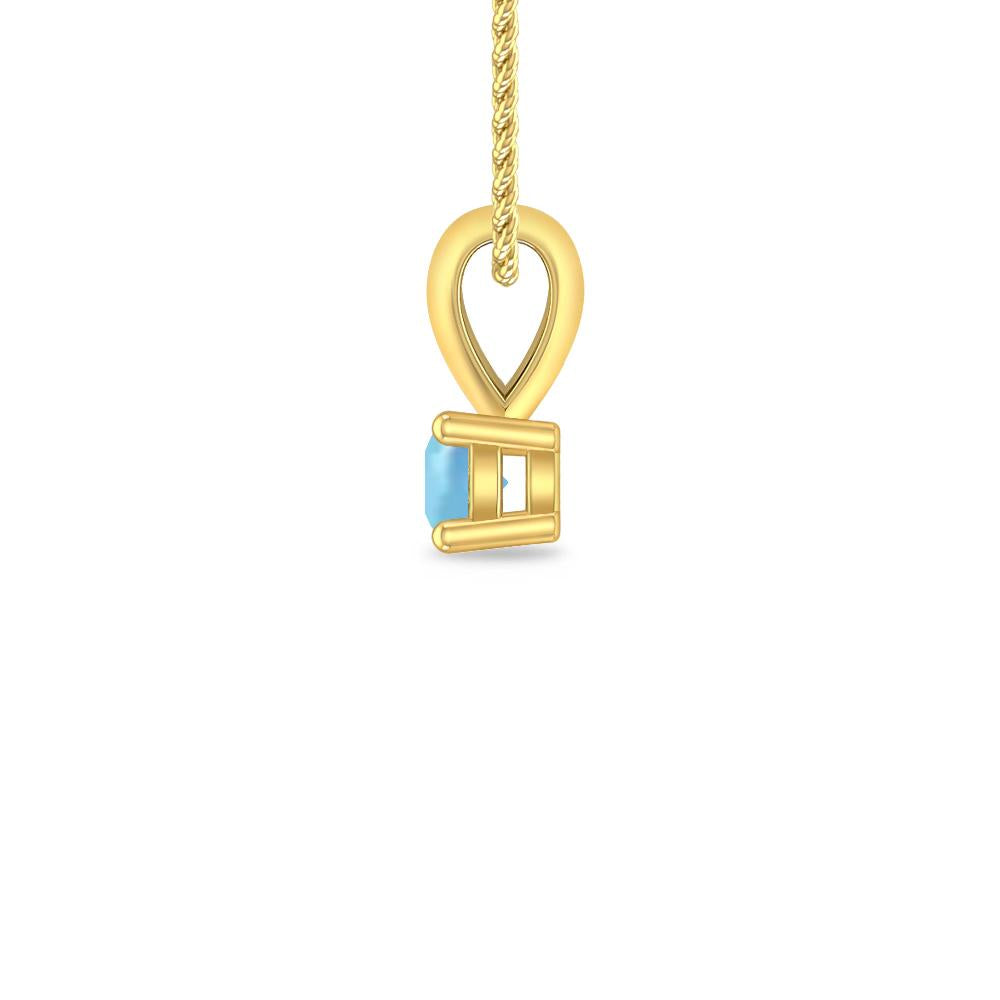 Yellow Gold - Aquamarine