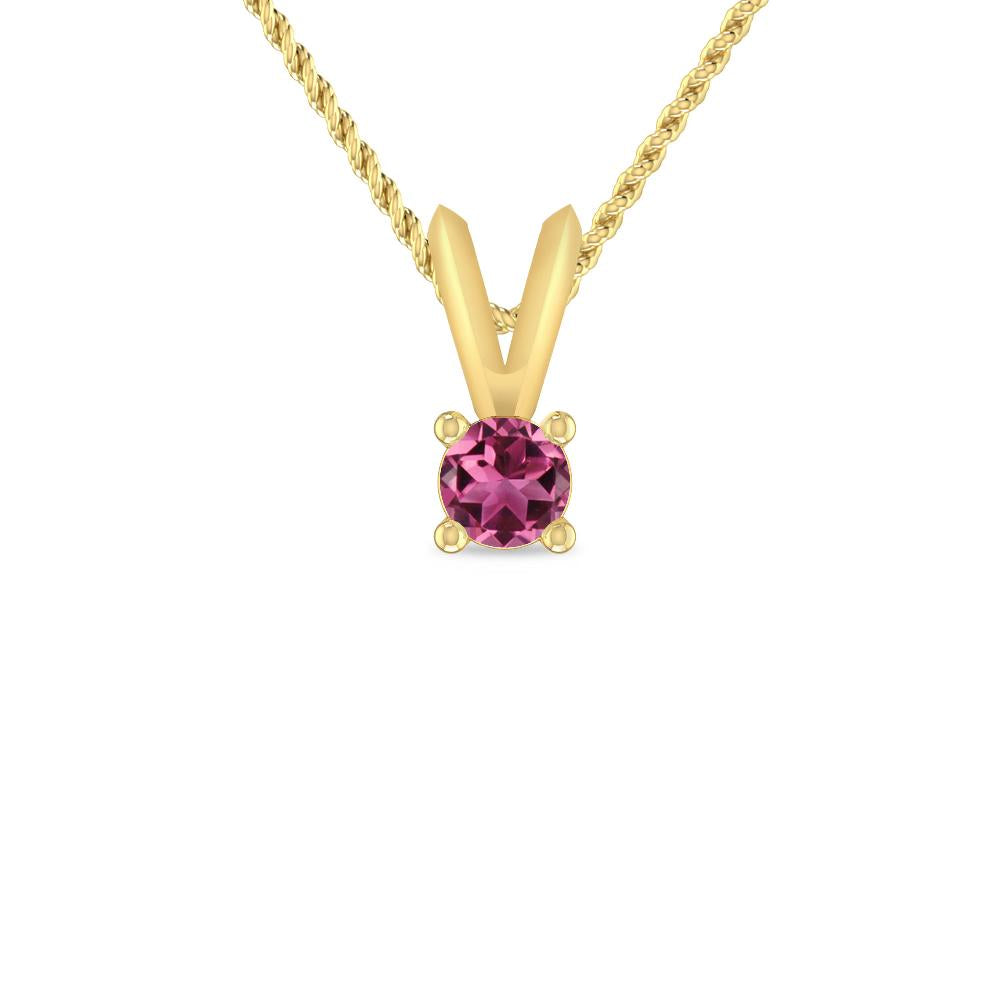 Yellow Gold - Pink Tourmaline