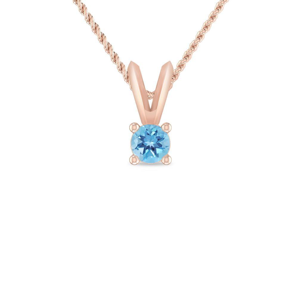 Rose Gold - Blue Topaz