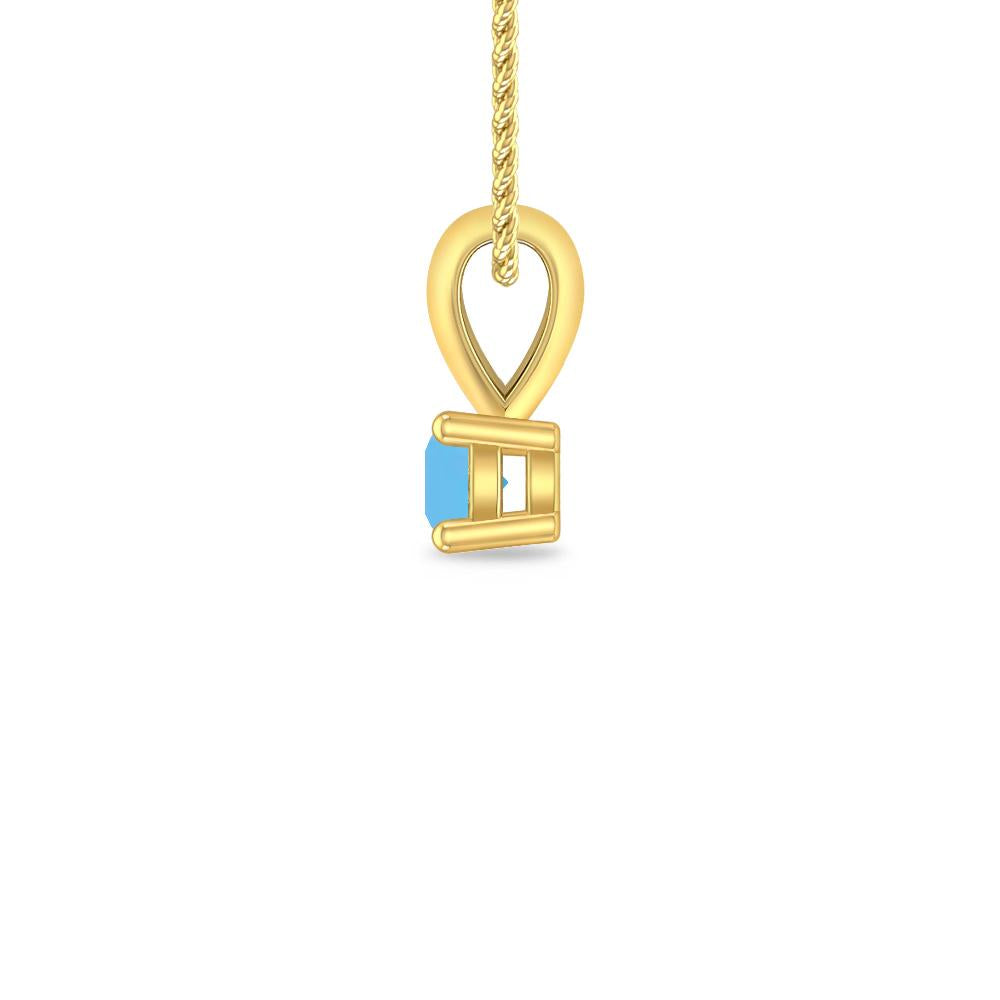 Yellow Gold - Blue Topaz