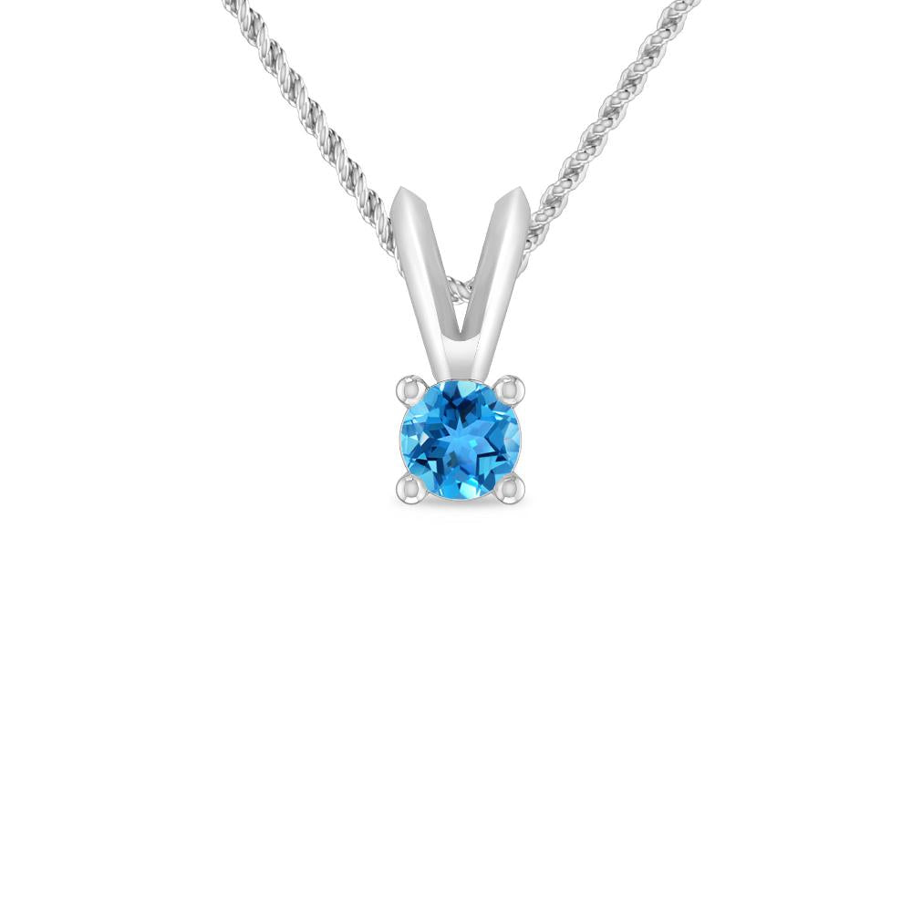 White Gold - Blue Topaz