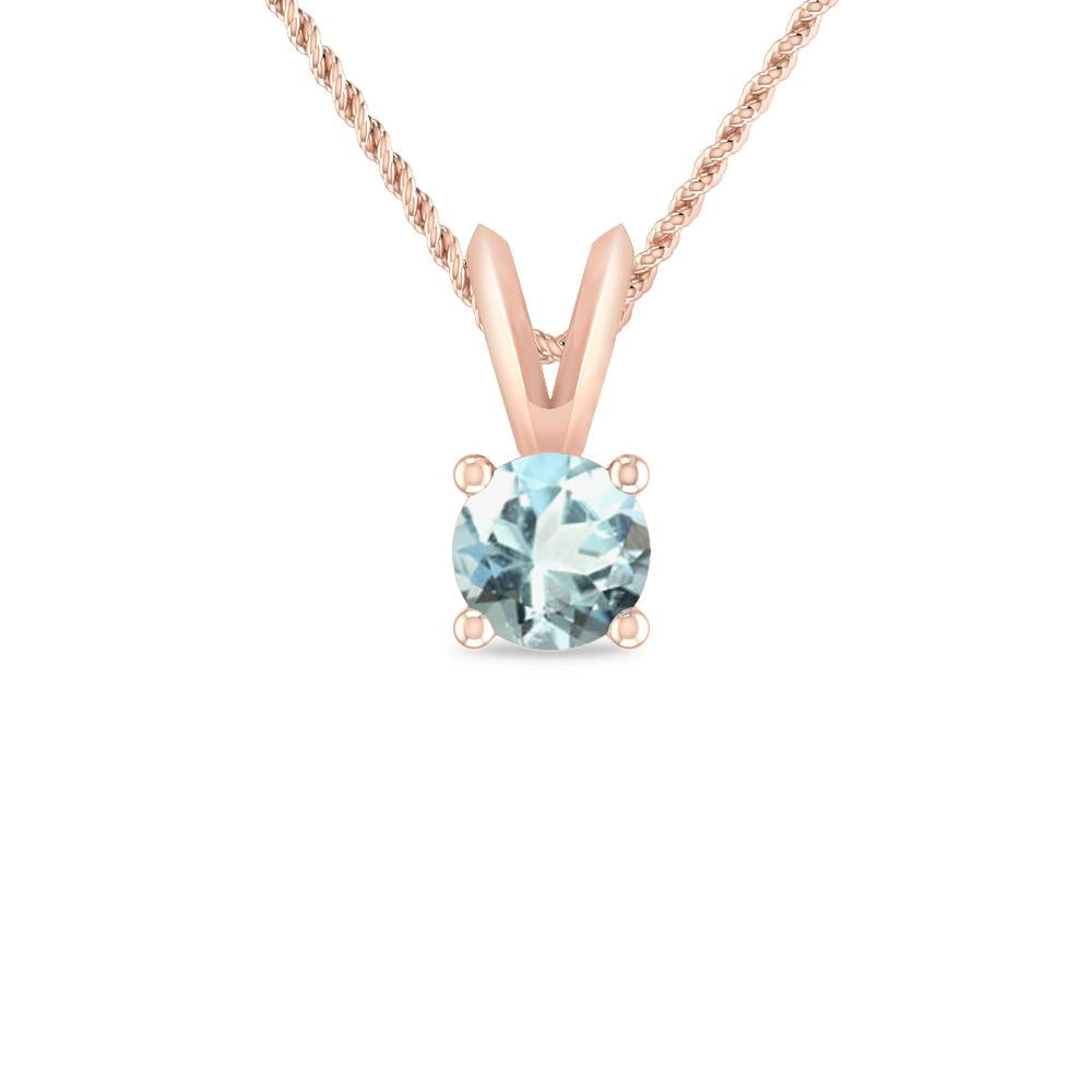 Rose Gold - Aquamarine