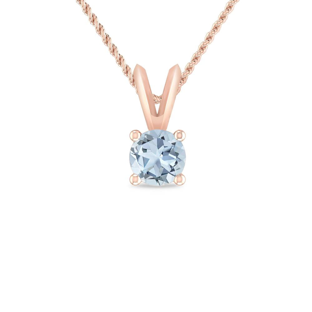 Rose Gold - Aquamarine