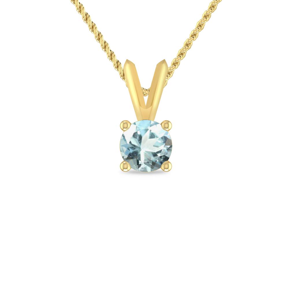 Yellow Gold - Aquamarine