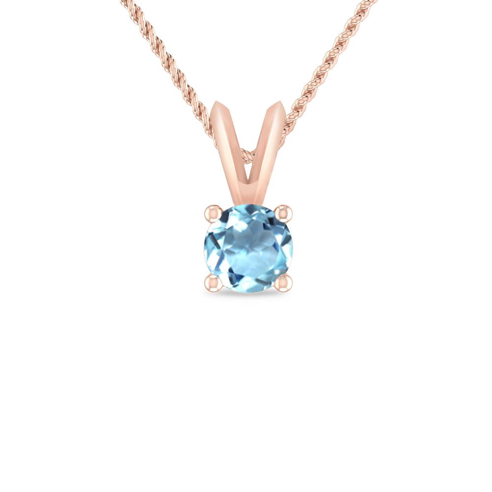 Rose Gold - Aquamarine