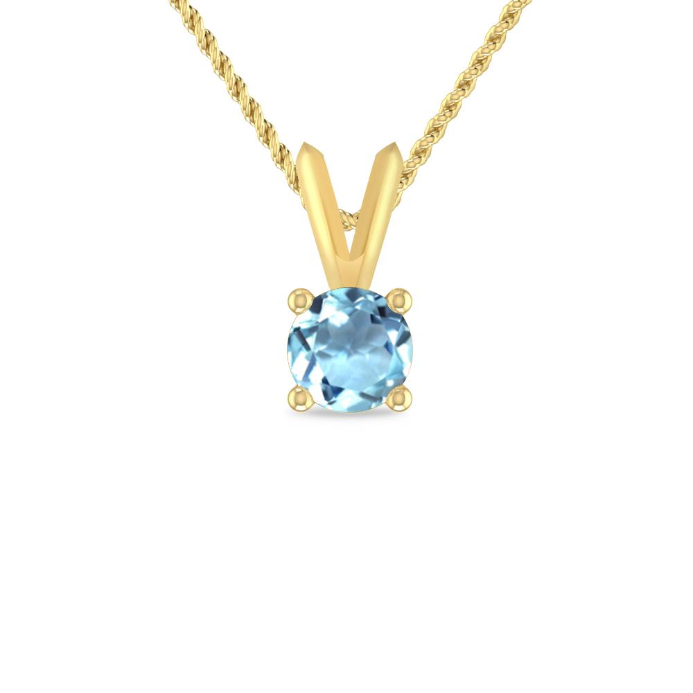 Yellow Gold - Aquamarine