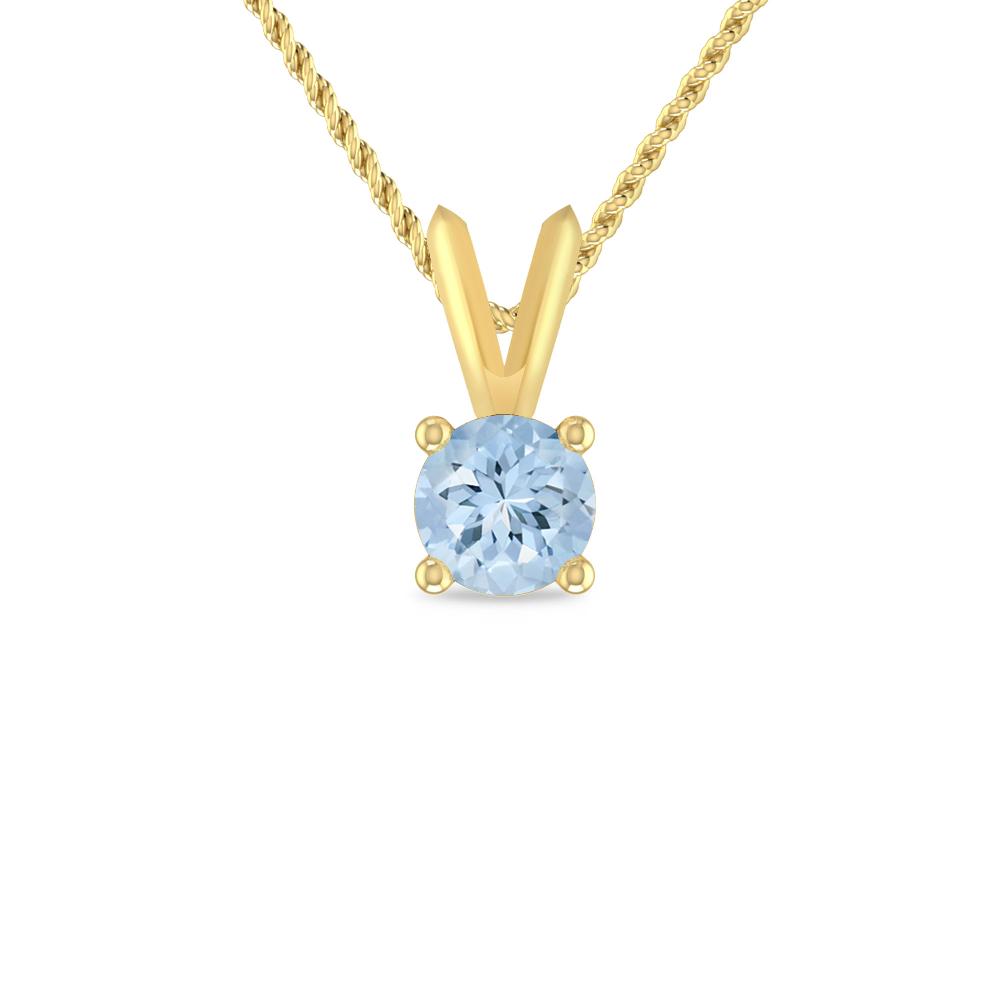 Yellow Gold - Aquamarine