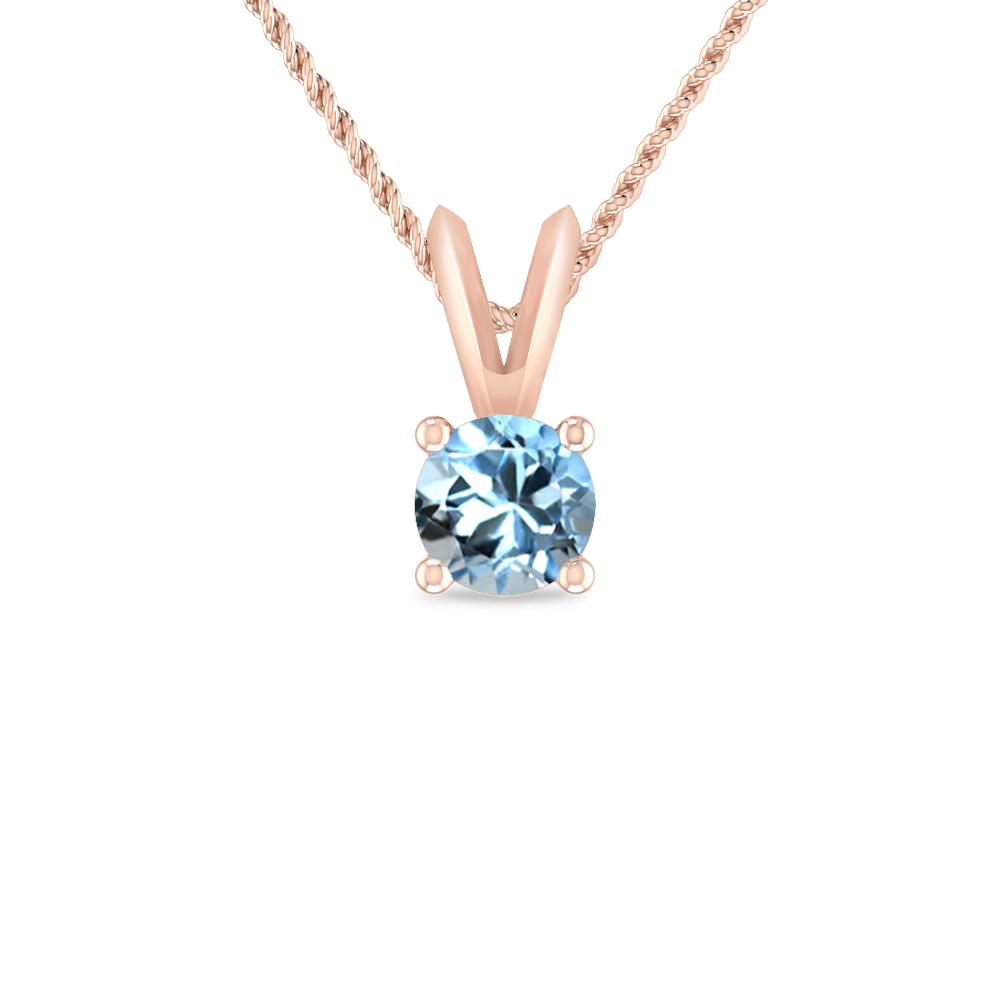 Rose Gold - Aquamarine