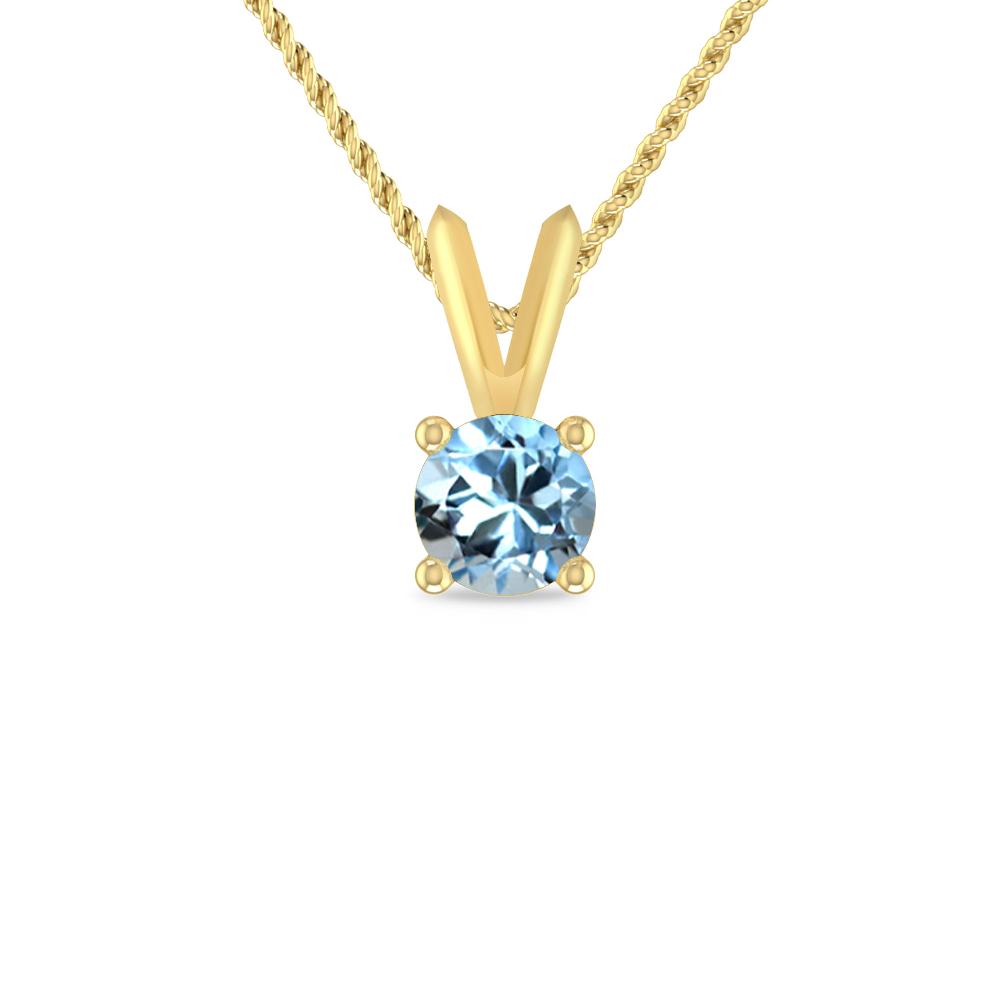 Yellow Gold - Aquamarine