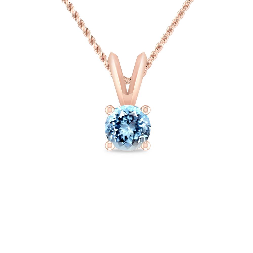 Rose Gold - Aquamarine