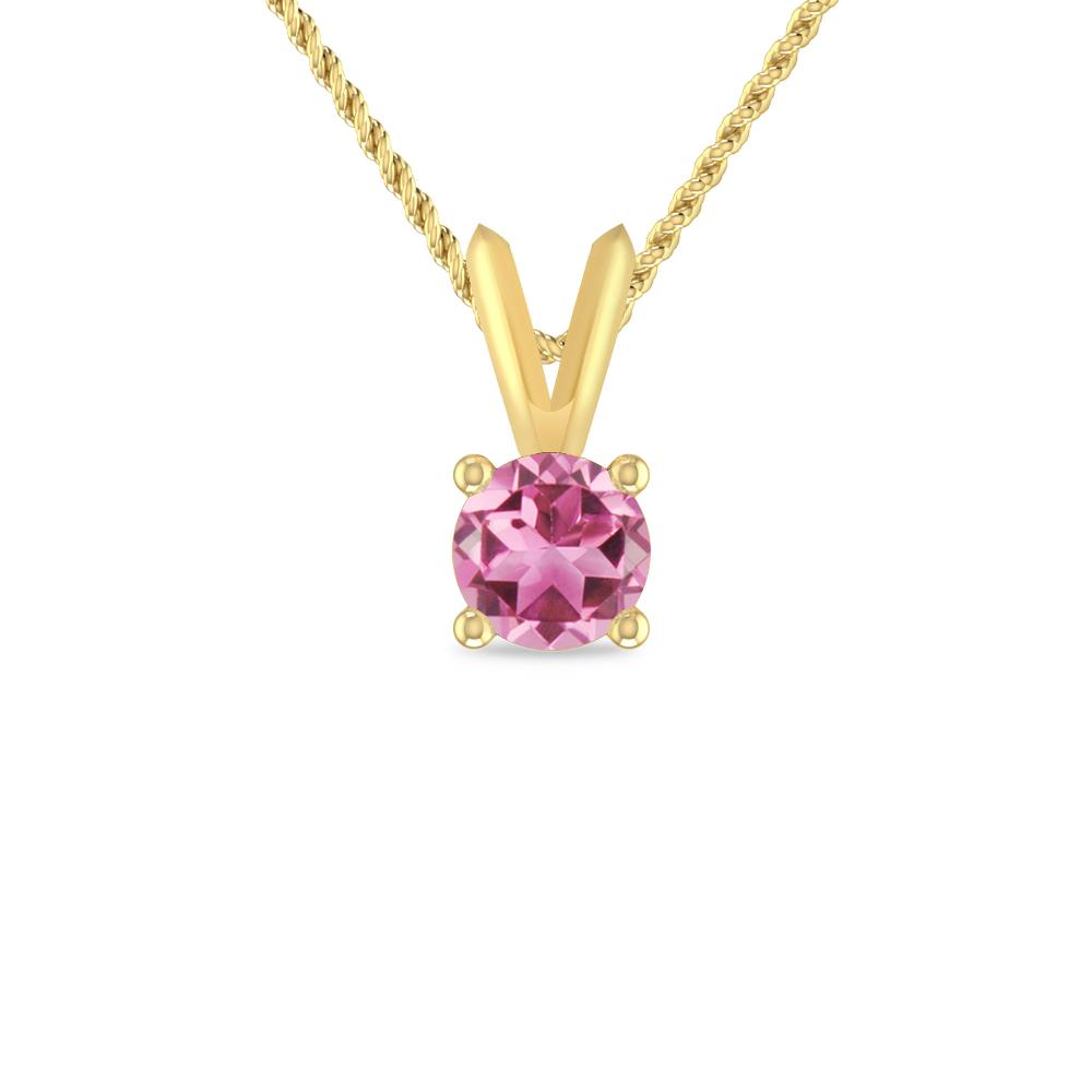 Yellow Gold - Pink Tourmaline