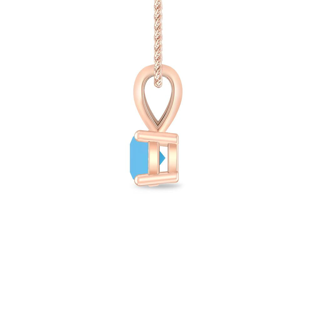 Rose Gold - Blue Topaz