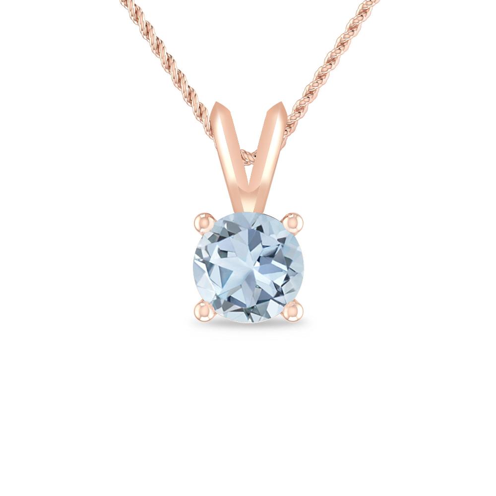 Rose Gold - Aquamarine