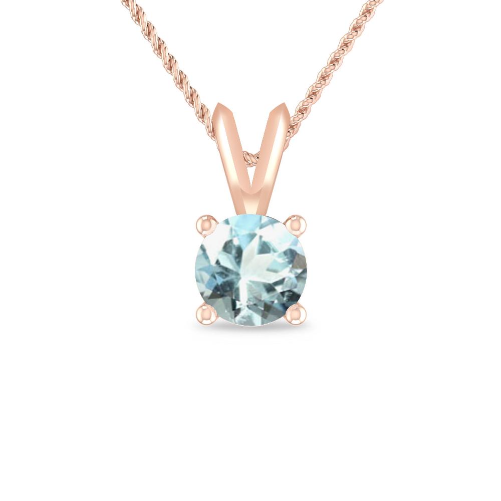 Rose Gold - Aquamarine