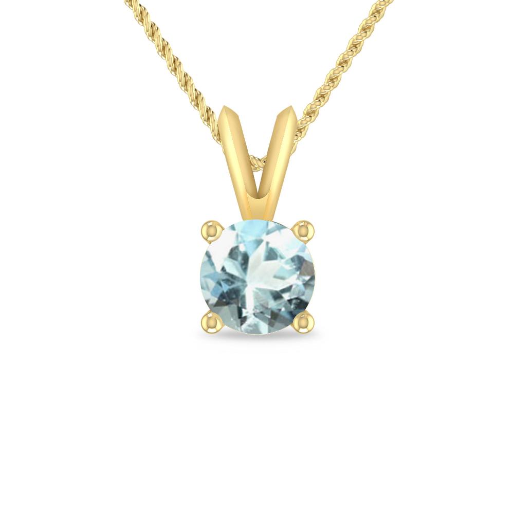 Yellow Gold - Aquamarine