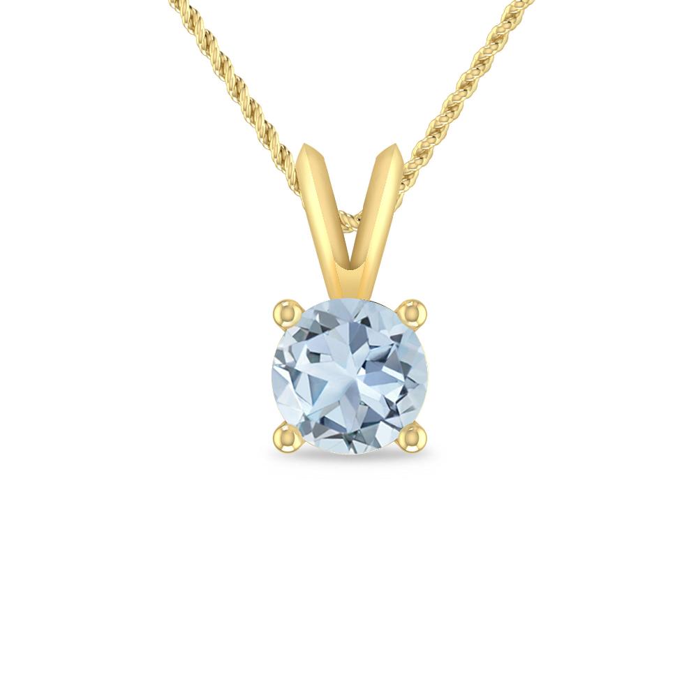 Yellow Gold - Aquamarine