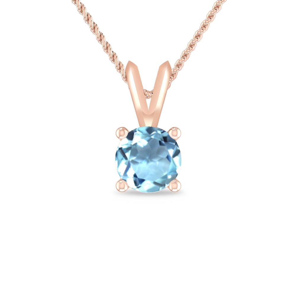 Rose Gold - Aquamarine