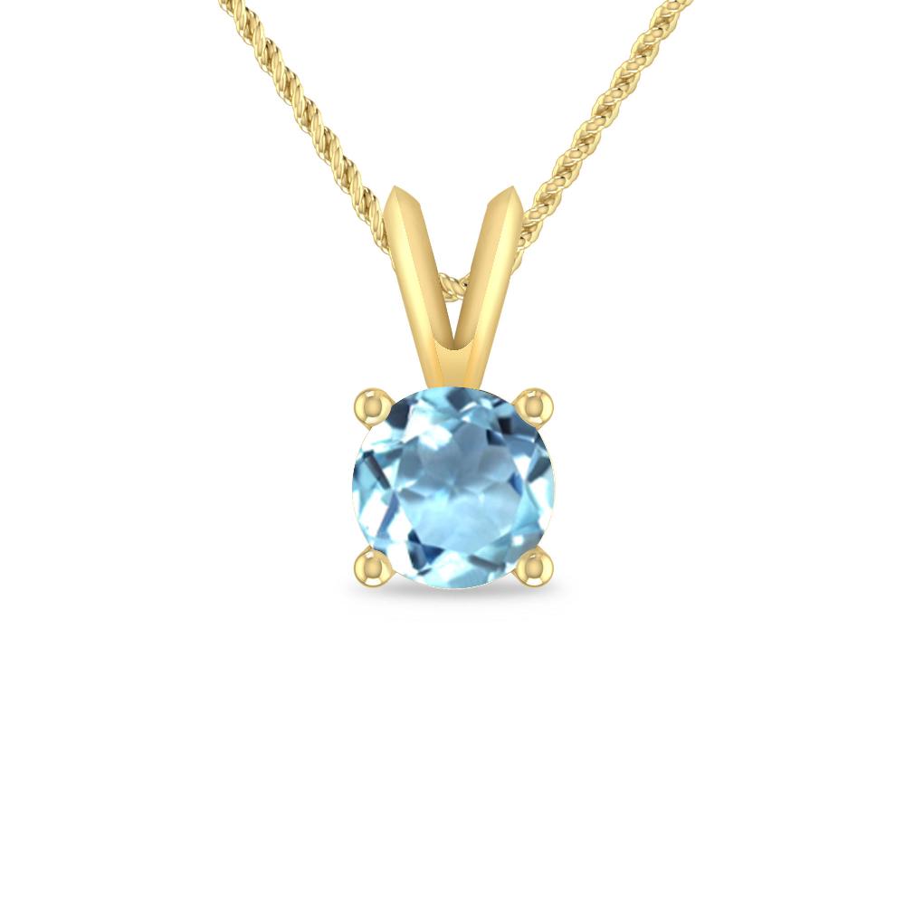 Yellow Gold - Aquamarine