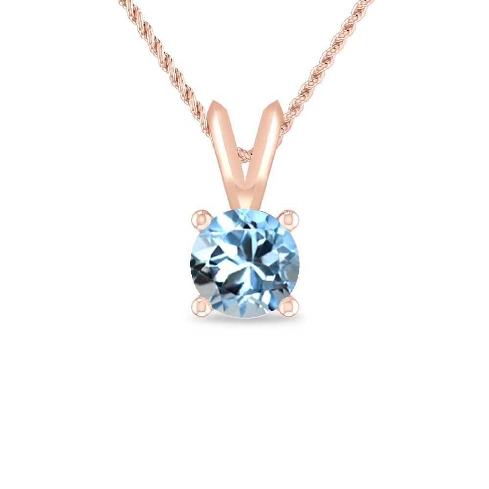 Rose Gold - Aquamarine