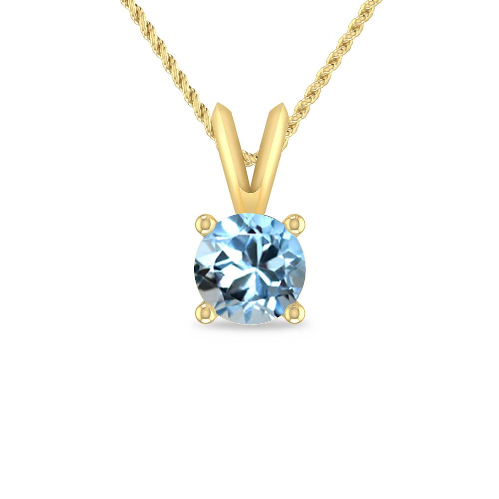 Yellow Gold - Aquamarine