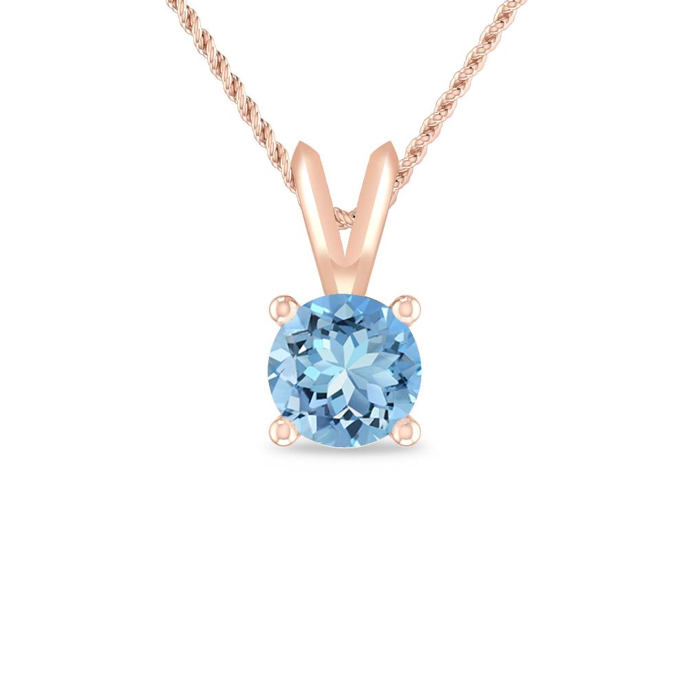 Rose Gold - Aquamarine