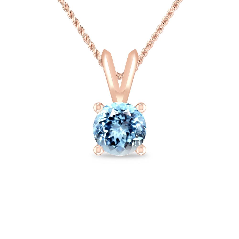 Rose Gold - Aquamarine