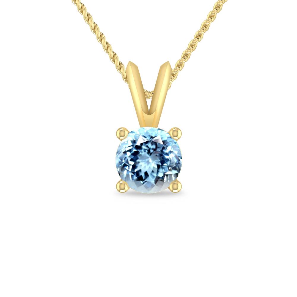 Yellow Gold - Aquamarine