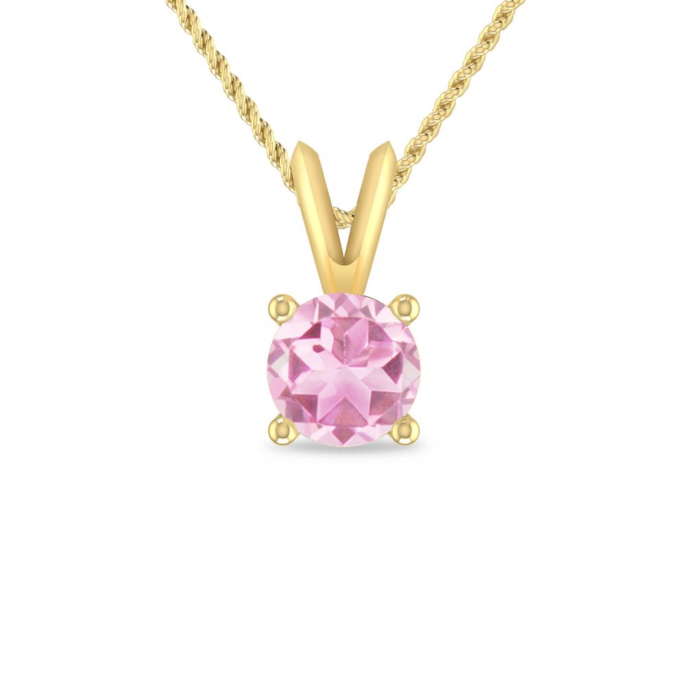 Yellow Gold - Pink Tourmaline