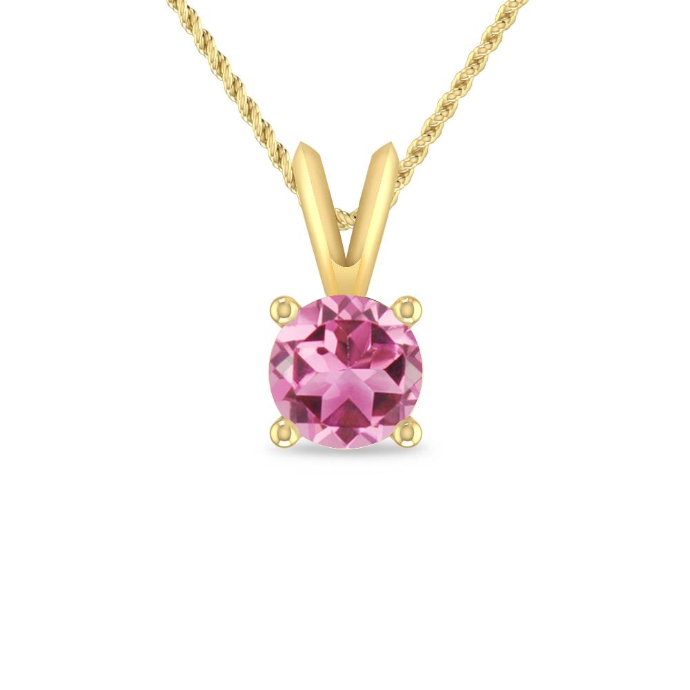 Yellow Gold - Pink Tourmaline