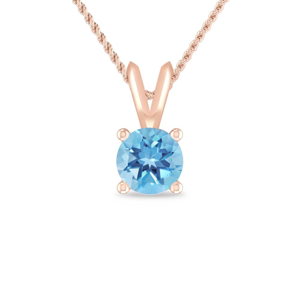 Rose Gold - Blue Topaz