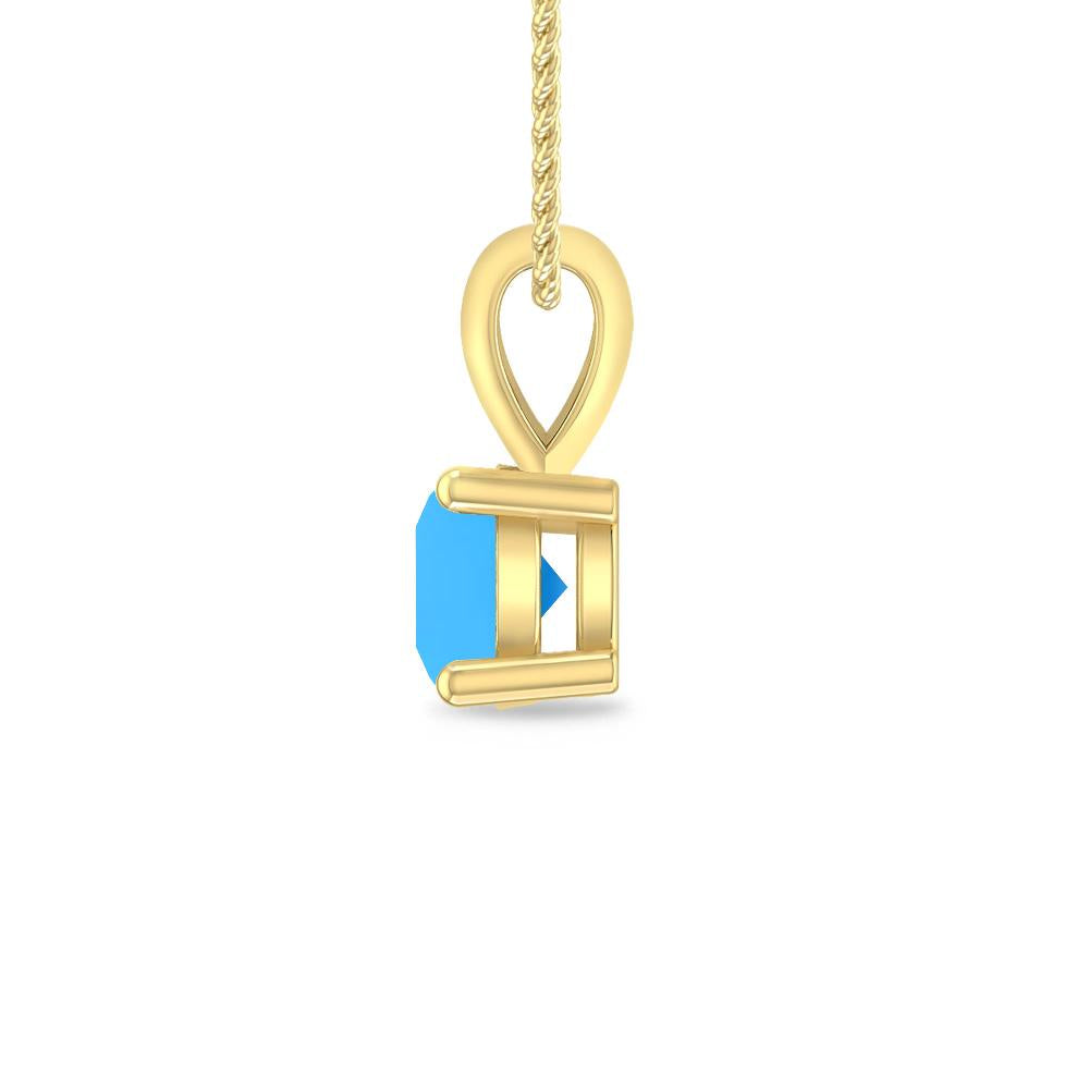 Yellow Gold - Blue Topaz